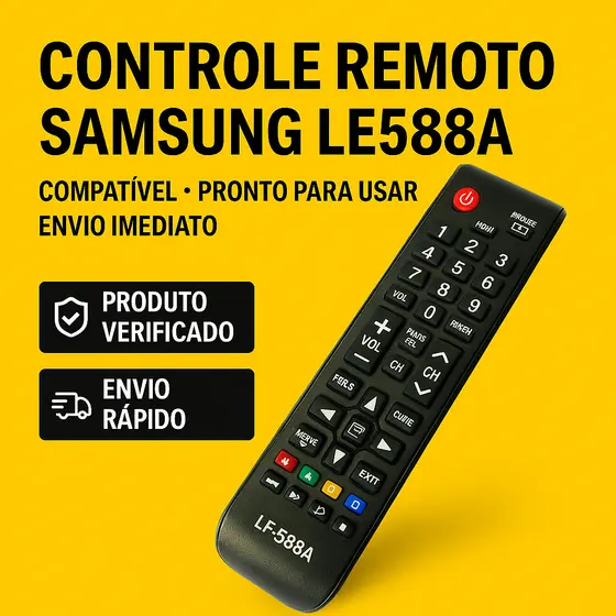 Controle Remoto LE588 Samsung LCD | Substituto Original, Pronto pra Usar e Envio Imediato