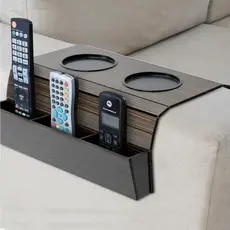 Melhor Kit 2 Esteira com Porta Copos Controle Braço de Sofá Apoio Flexivel Decorativo Mdf Promoção