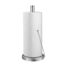 Porta Papel Toalha Inox Aço Inoxidável de Mesa Bancada Cozinha Suporte em Pé Base Redonda Design Moderno Powermaid