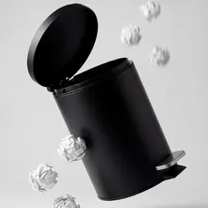 Lixeira Pedal Fosca Matte Preta Cinza Branca Banheiro Cozinha Escritório Cesto de Lixo Decorativa