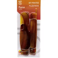 Kit De Pentes Cabelo Unissex de Plástico 6 unidades Finos Largos Utilidades Capilares Beleza