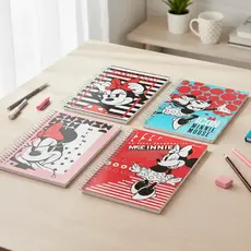 Caderno Pequeno Espiral 1/4 CD 80 Fls Minnie Mouse Starschool Anotações Escolas Escritorios