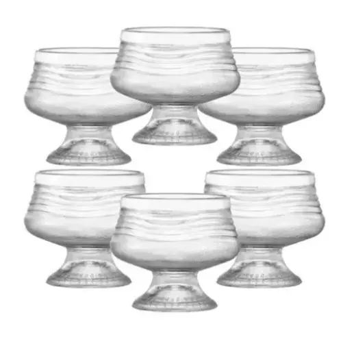 Kit C/6 Taças Sobremesa 370ml Vidro Crystal Wheaton Casa Decoração Presente Lembrança Aniversário Casamento