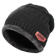 Touca Gorro de Lã e Algodão Adulto Unissex para Inverno Frio Tamanho Único Acessório Elegante Moda Frio