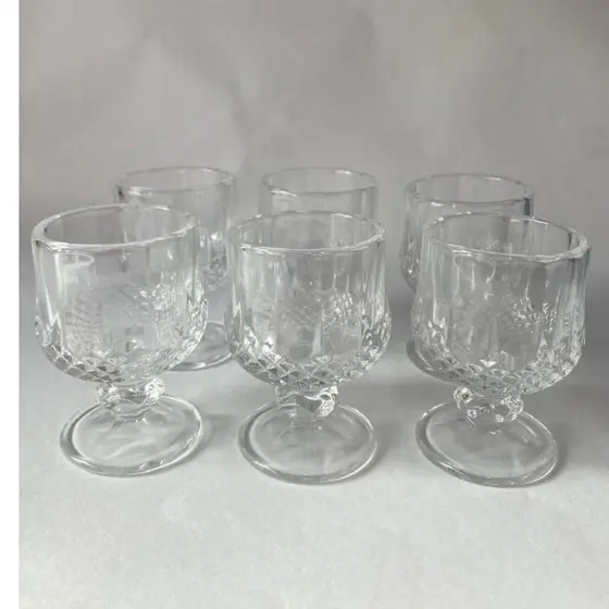 Jogo de Mini Taças de Licor de vidro 40 ml C/6 Rio Tijucas Casa Enfeite Decoração Lembrança Chá / Cozinha