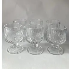 Jogo de Mini Taças de Licor de vidro 40 ml C/6 Rio Tijucas Casa Enfeite Decoração Lembrança Chá / Cozinha
