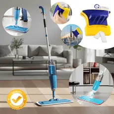 Mop Spray Reservatório Profissional Lava Seca + Limpa Vidros Magnético Vidros Janelas