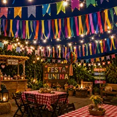 Fita Decorativa Festa Junina 10 - 20 - 30 Metros Colorida Cordão de Papel