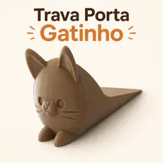 Trava de Porta Gatinho Cunha Antiderrapante Peso de Porta Decorativo Fofo
