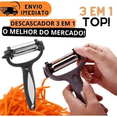 Descascador Profissional de Legumes e Frutas 3 em 1 Multifuncional Manual Para Batatas Cenouras Legumes