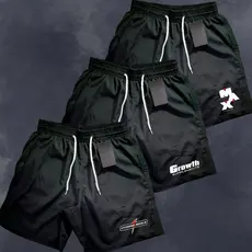 Kit 3 Shorts Tactel Bermuda Masculina Mauricinho Kit MIX Tactel, Ideal Para Treinos, Academia, Corrida
