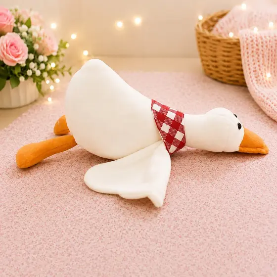 PATO de Pelúcia 35cm Sentado Com Laço Antialérgico Decoração Bebê- ENVIO IMEDIATO