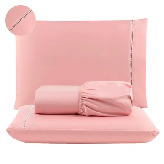 Jogo de Lençol Cama Casal Queen 3 Peças 400 Fios Micro Percal