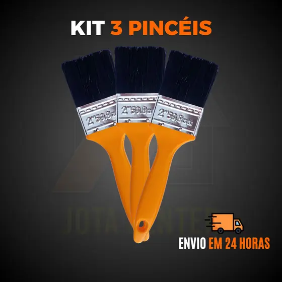 Kit Pincel Trincha Pintura 2 Polegadas Profissional