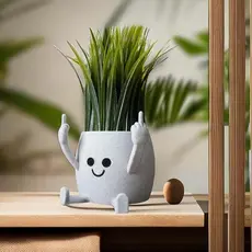 Vaso Suculentas Dedo do Meio