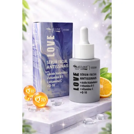 Serum facial antissinais , acido hialuronico, serum max love