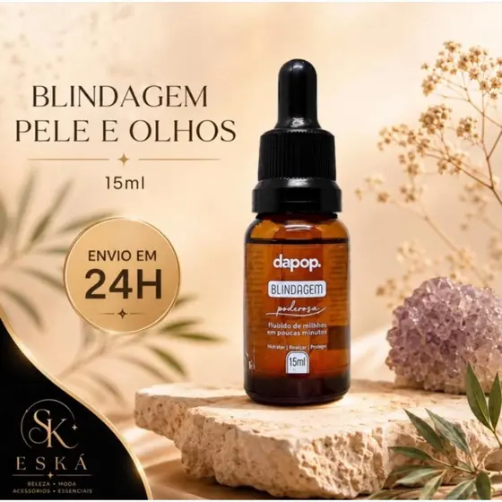 Blindagem Poderosa Dapop Base para Maquiagem Pele Perfeita Uniforme Efeito Natural
