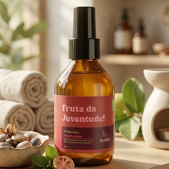 Fruta da Juventude | Hidrolato de Goiaba | Clareador e Rejuvenescedor | VEGANO