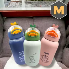 Garrafa Térmica Infantil 480ml com Canudo e Trava Antivazamento Inox