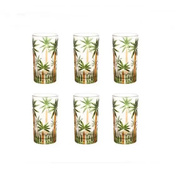 Conjunto 6 Copos Altos Cristal Palm  360ml - Wolff