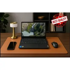 DeskPad Mouse Pad Premium 90cm X 40cm Gigante Courino Sintetico Caramelo c/ costura
