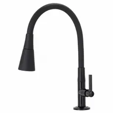 Torneira Bancada Cozinha Gourmet Preta Flexivel 2 Jatos 1/4 de volta para mesa pia bancada e mármore