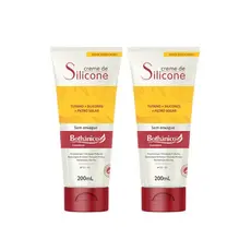 Kit 2 Creme de Silicone 200ml S/Enxague Hidratante Proteção Solar eTérmica Bothânico Hair Cosméticos