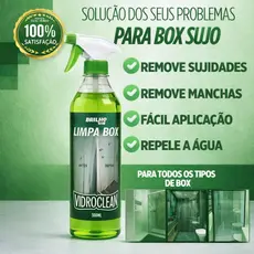 Limpa Vidro Box Banheiro Blindex VidroClean 500ml - Remove Gordura, Mancha e Calcário