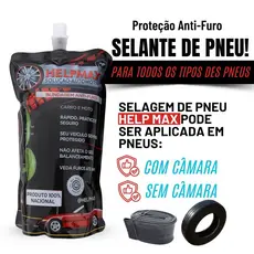 Selante Vacina de Pneu Blindagem Anti-Furo Carro e Moto - Não Afeta Balanceamento - 500ml
