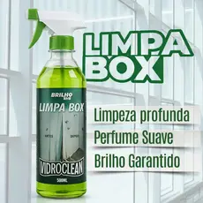 Limpa Box Vidro Banheiro Blindex Vidroclean Brilho Mil 500ml | Remove Gordura, Mancha e Calcário