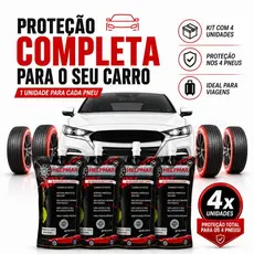 Kit 4 Vacina Selante de Pneu Anti-Furo Carro e Moto 500ml - Não Afetar o Balanceamento