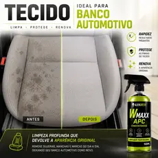 Limpa Estofado Automotivo Multiuso APC 500ml Wmaxx Concentrado - Higienização Bancos Tetos