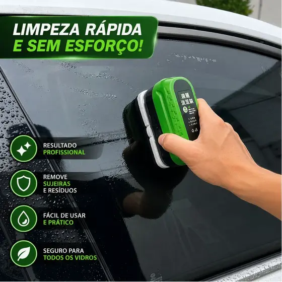 Escova Limpa Vidros Automotivos Tira Manchas de Chuva - Remove Oleosidade - Maior Visibilidade