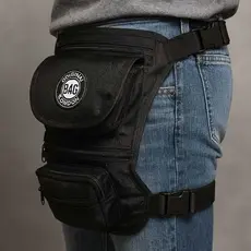 Pochete Cartucheira  Bag De Cintura Perna Preto Unissex Tática Motoboy Camping Pesca Trilha Trabalho