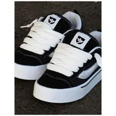 Tênis Casual Knu feminino e masculino com cadarço grosso leve e confortável