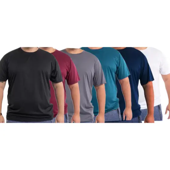 kit 4(QUATRO) Camiseta Plus Size Dry Fit Masculina -  Treino Academia Esportes Exercícios