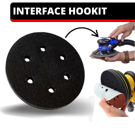 Interface 6 Polegadas Hookit Roquite Para Lixadeira Orbital Disco Redutor de Impacto 6 Furos