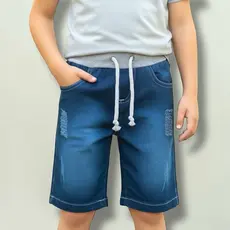 Bermuda Infantil e Juvenil com Cós de Moletom Masculina com Elastano 1 ao 16 Festa Menino Básica