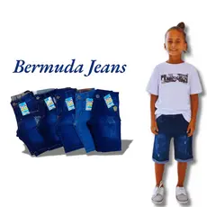 Bermuda Jeans Infantil Masculina com regulagem interna