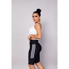 Short Legging Feminino/ Short Academia 3 Linhas/ Moda Fitness Feminina
