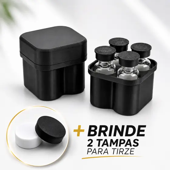Estojo Organizador Ampolas Tirze e Pep Frascos 3ml Case Porta Injeção Tampa 2/4 Espaços