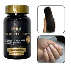 Vitamina para crescimento capilar e combate a queda Natural Hair caps c/60cps