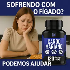 Silimarina Detox Fígado Cardo Mariano 120 Cápsulas Natural, Desintoxicação, Alívio Digestivo