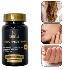 Vitamina para crescimento capilar e combate a queda Natural Hair caps c/60cps