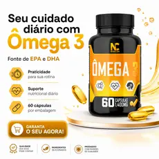 Ômega 3 1400mg 60 Cápsulas Suplemento para Coração, Colesterol e Função Cerebral