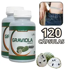 Kit 02 Potes Graviola 120 capsulas 500 mg 100% natural original pronta entrega