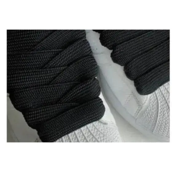 2 Pares Cadarço Atacador Cordão Grosso Poliéster Bboy Lace 1,20 Largura 17 mm Cores Preto ou Branco