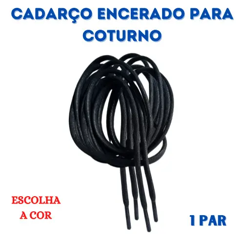 Cadarço de algodão encerado para coturno e bota - PR