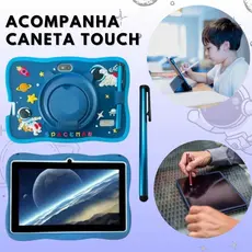Tablet Infantil Kids 7 Polegadas Android WiFi Bluetooth Smart Tela Touch Capa Super Resistente para Crianças