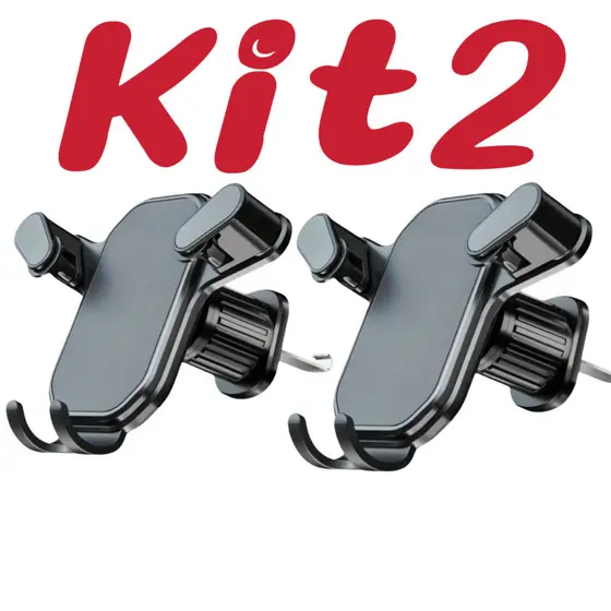 Kit 2 Suporte veicular para celular com grip de Pinça  yihan